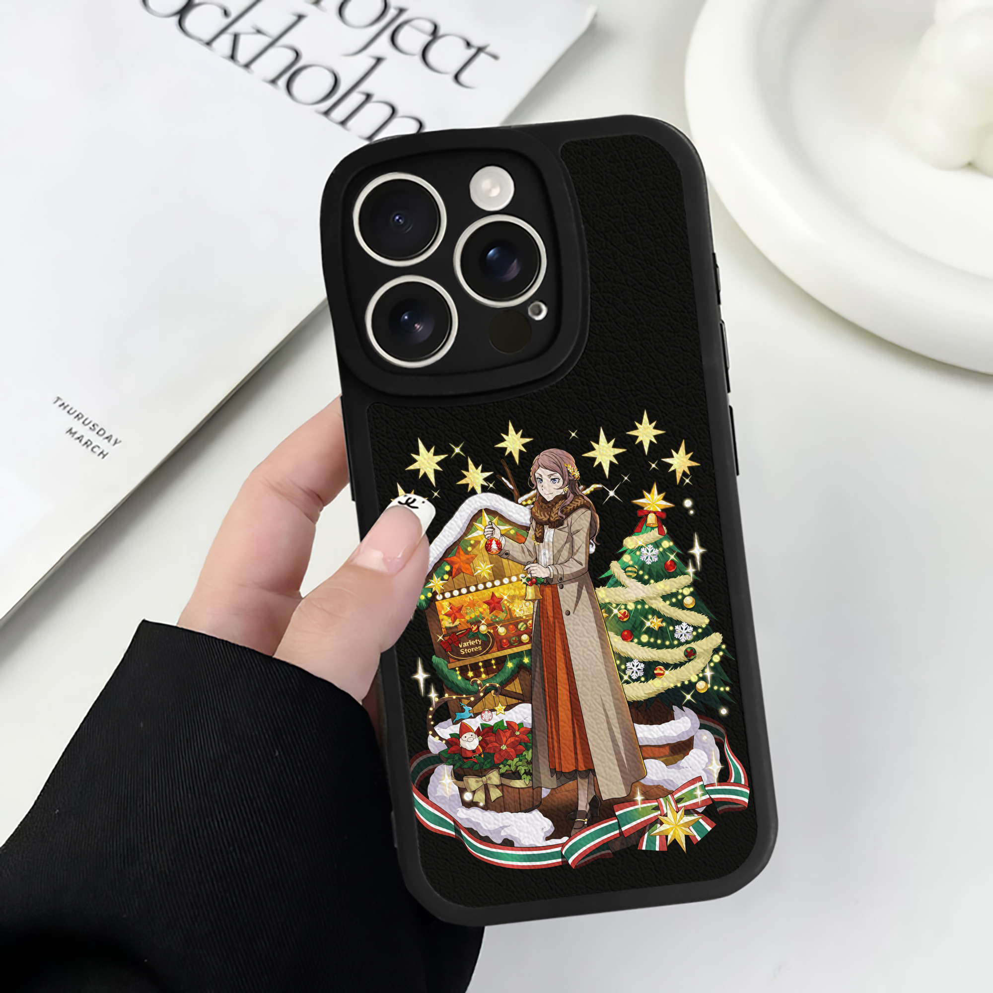 （画像用） 文豪ストレイドッグス Bungo Stray Dogs 【iPhone 16シリーズ対応】シリコンスマホケース（レザー調） 材質：シリコン